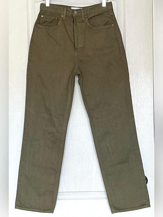Denim Forum Denim - Aritzia Denim Forum The Joni High Rise Loose Jeans Olive Green Size 26 Organic